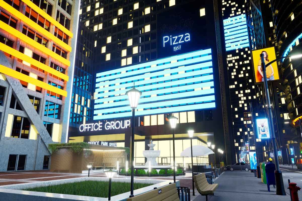 Exterior business building signage